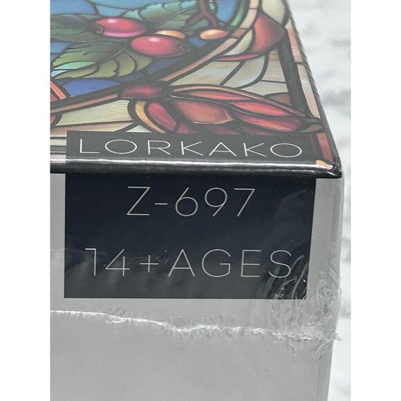 Lorkako Cardinal Bird Stained Glass Jigsaw Puzzle 1000 Piece Adult Red Blue New - Picture 8 of 8